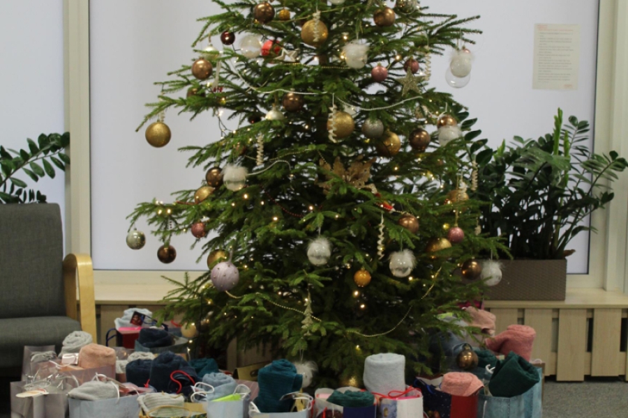 5 – Prezenty znajdujące się pod ozdobioną choinką