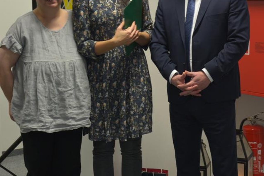 Terapeutką z Burmistrzem oraz uczestniczką